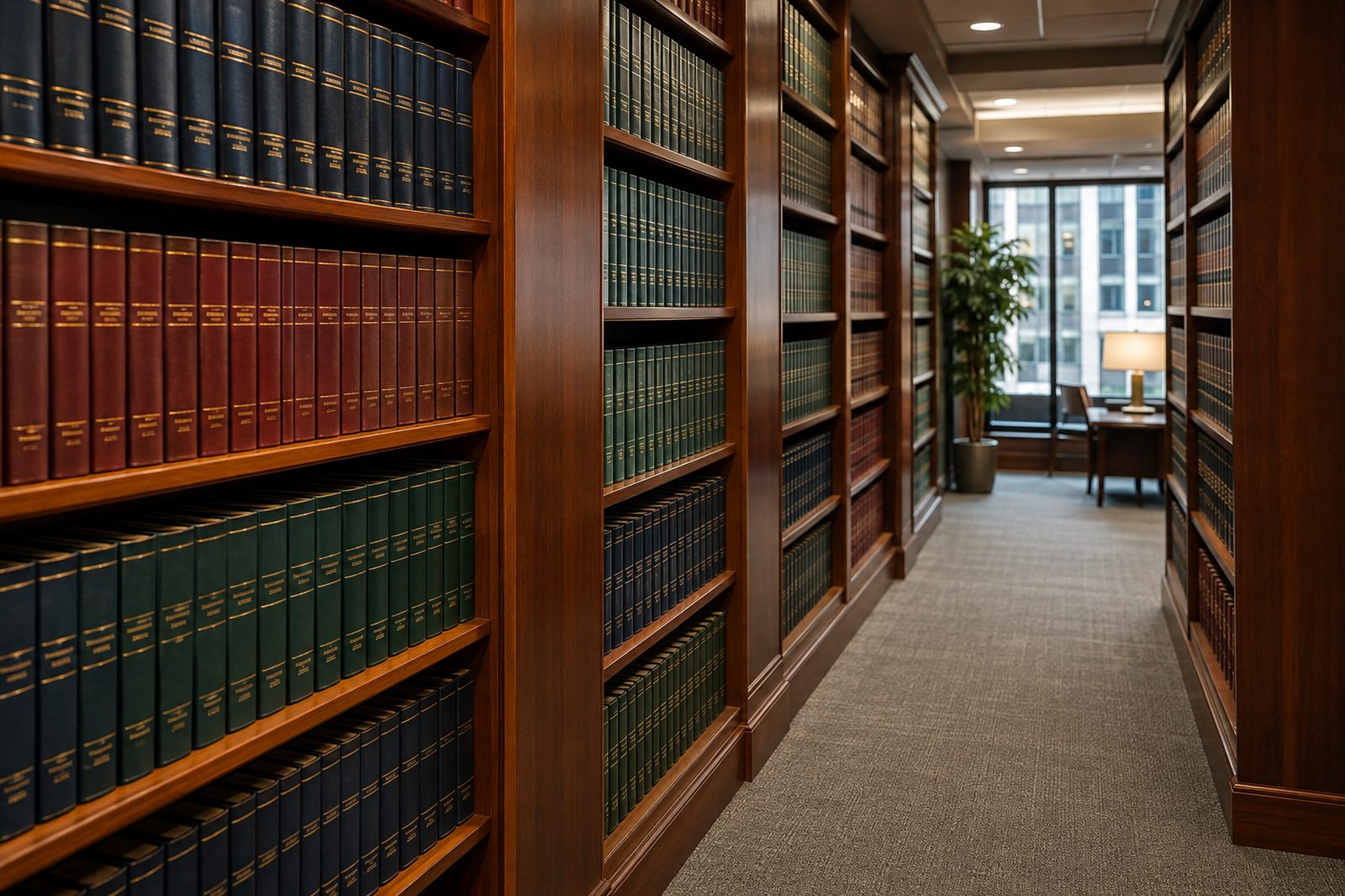 Law library aisle